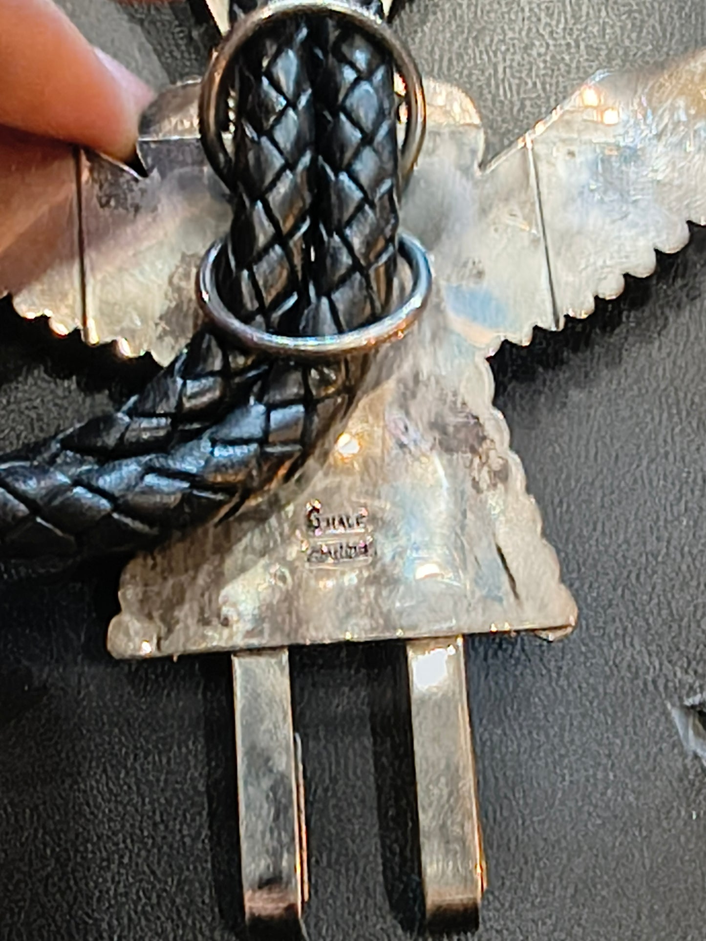 Kachina Bolo with Turquoise by Garrett Hale, Navajo