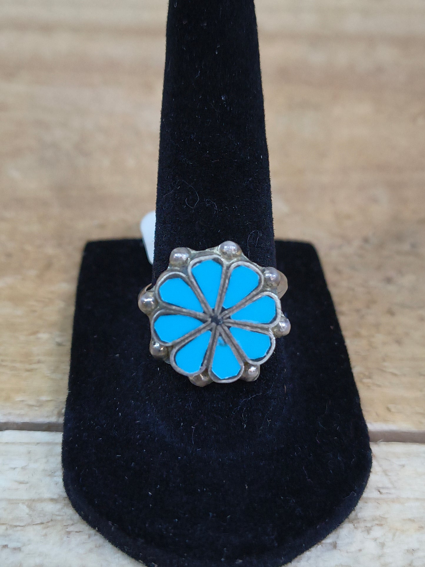 7.0 Turquoise Ring by Diana Shebola, Zuni