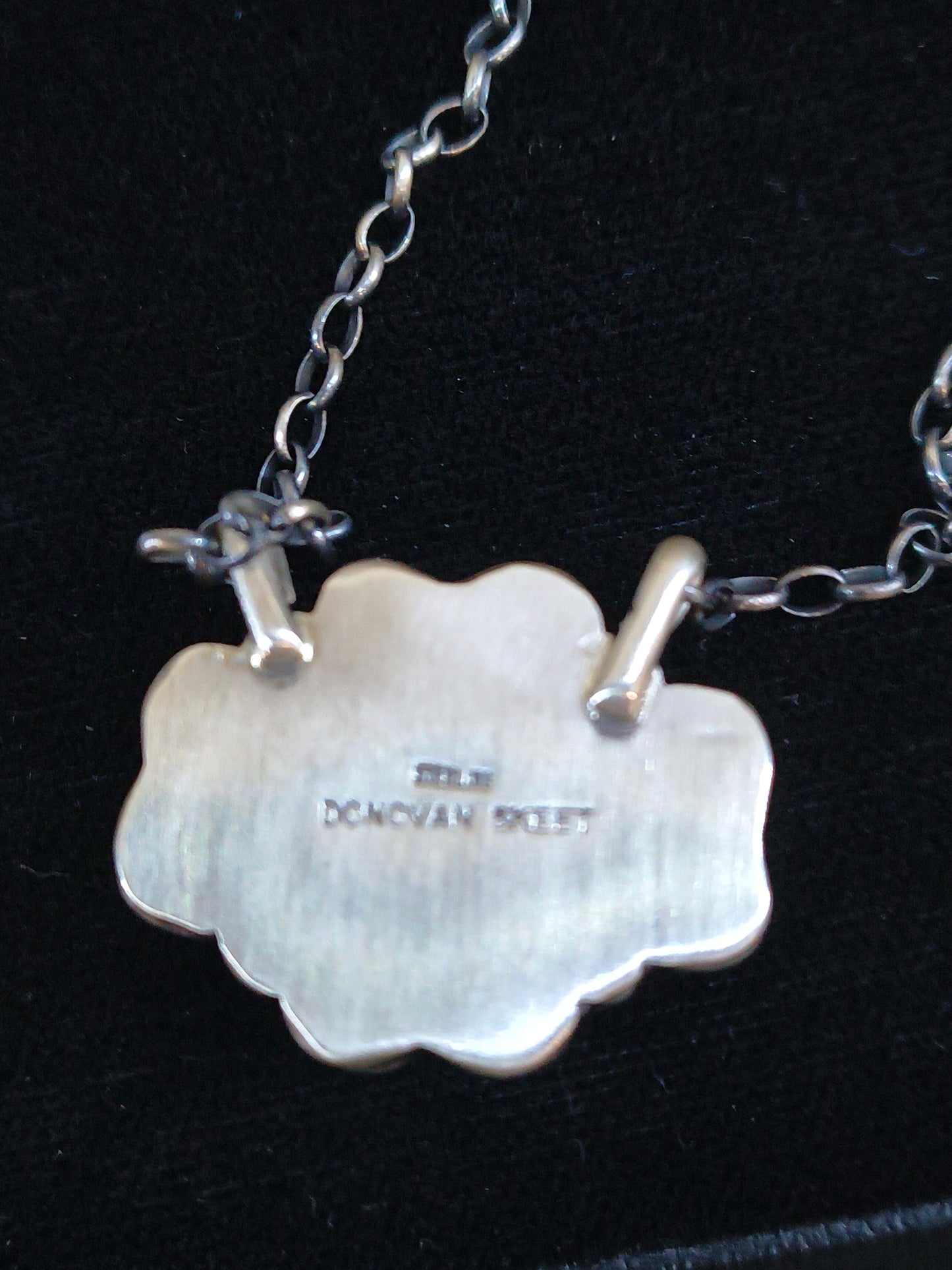 16" Turquoise Heart Cluster Necklace by Donovan Skeet, Navajo