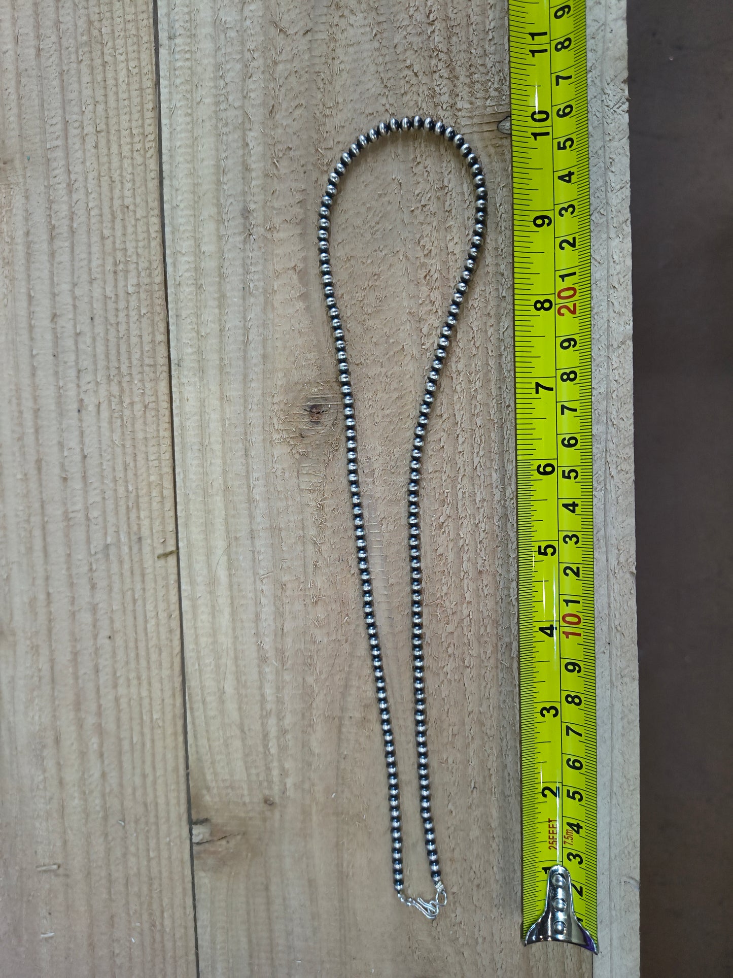 22” 4MM Navajo Style Pearls Strung by Louise Joe, Navajo