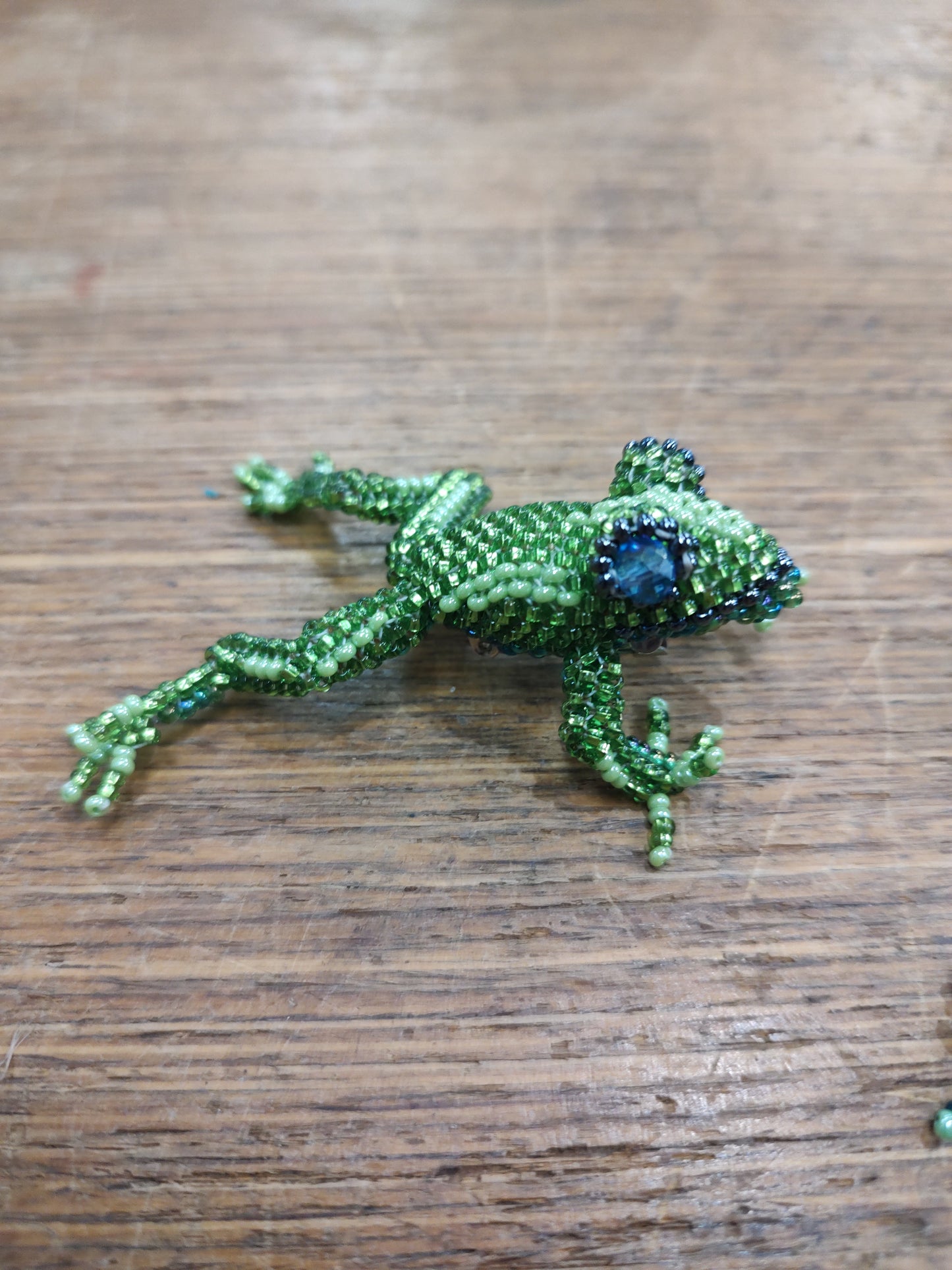 Beaded Frog Pin