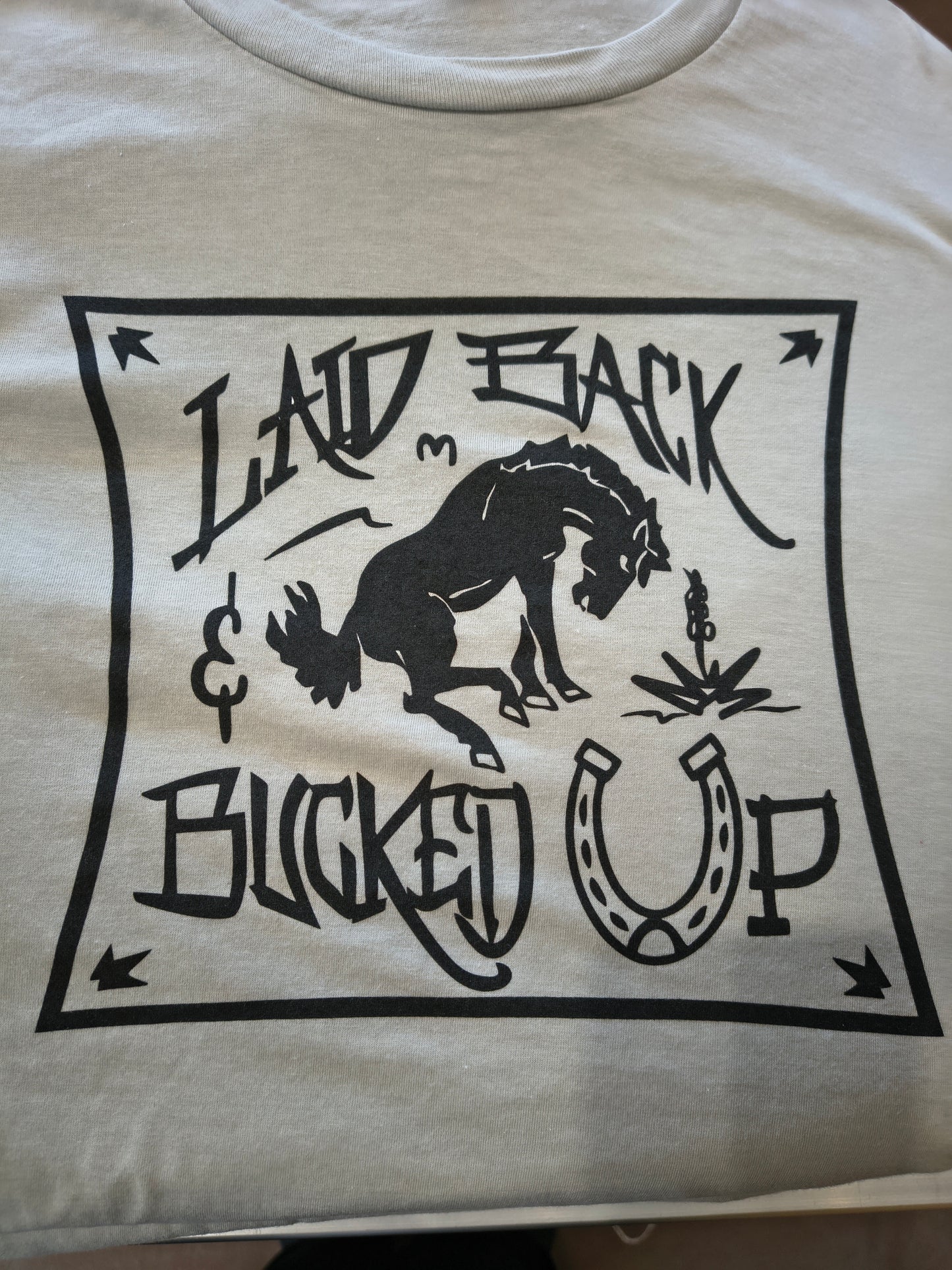 Bad Bronc - Laid Back Bucked Up Black Print T-Shirt