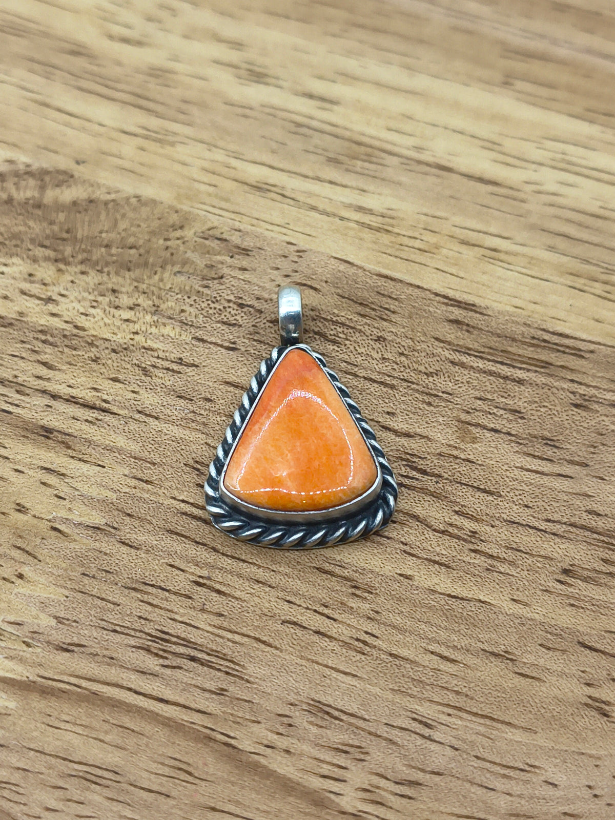 Orange Spiny Pendant by Johnny Dixon, Navajo