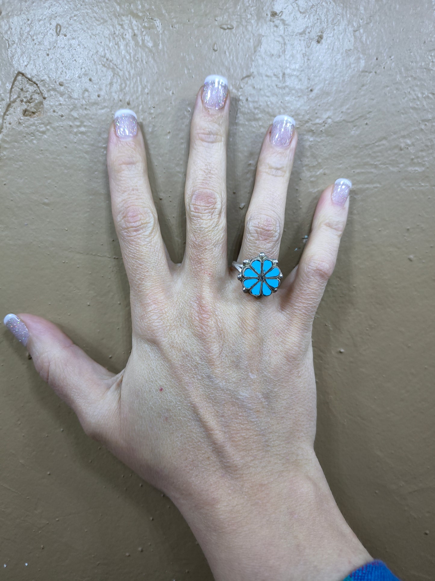 7.0 Turquoise Ring by Diana Shebola, Zuni