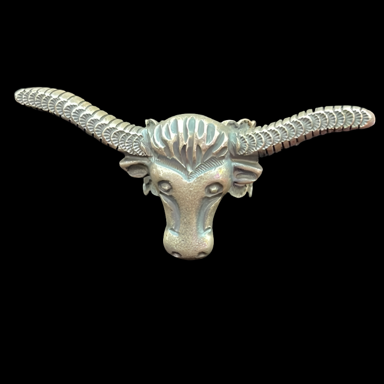 14.0 Sterling Silver Long Horn by Kevin Billah, Navajo