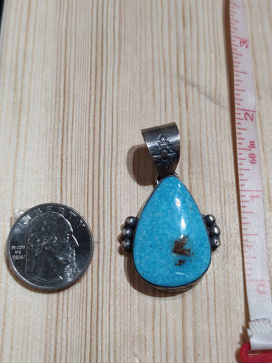 Turquoise pendant tear drop