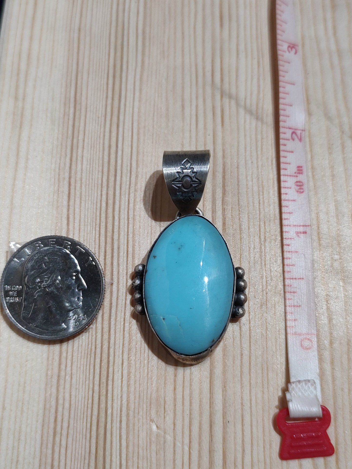 Turquoise pendant oval