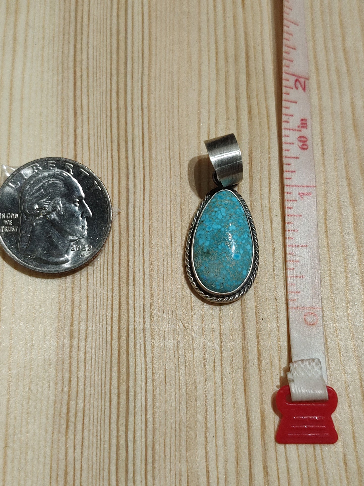 Sonoran Rose Turquoise Pendant