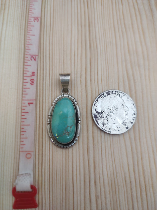 Natural Kingman Turquoise Pendant