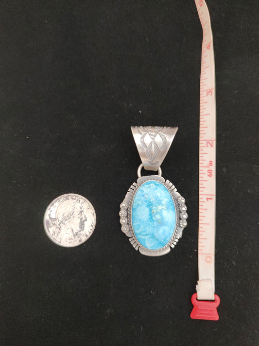 Water Web Kingman Turquoise Pendant