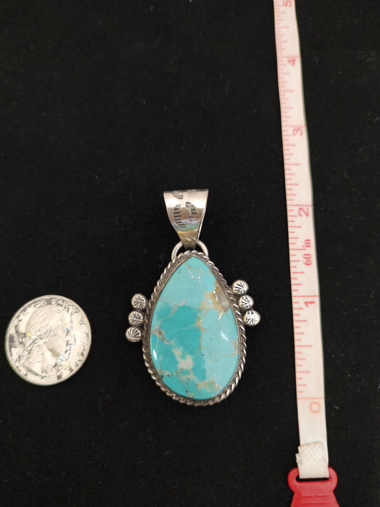 Kingman Tear Drop Turquoise Pendant
