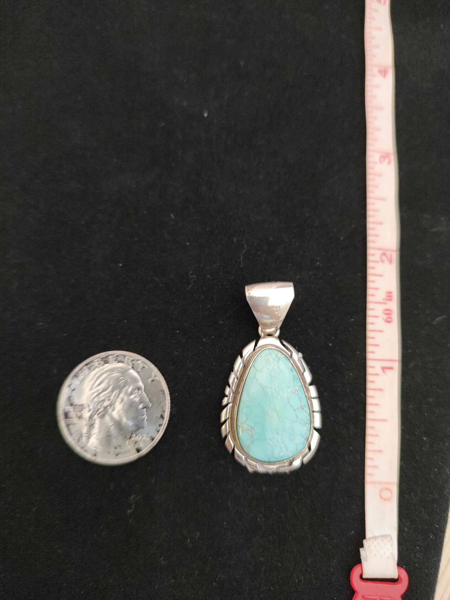 Sonoran Rose Turquoise Pendant