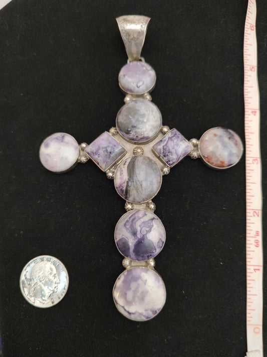 Charoite Cross Pendant