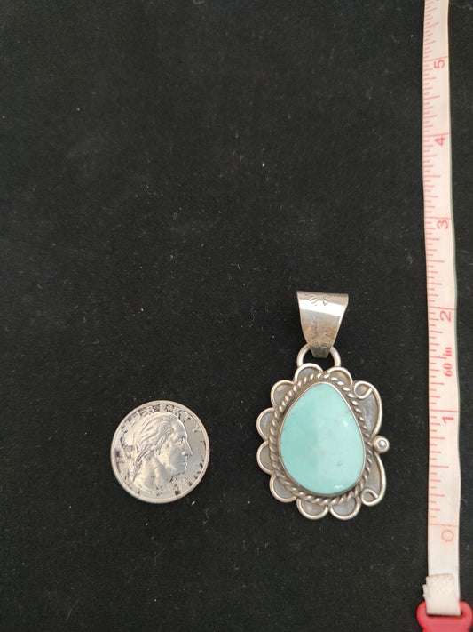 Teardrop Kingman Turquoise Pendant