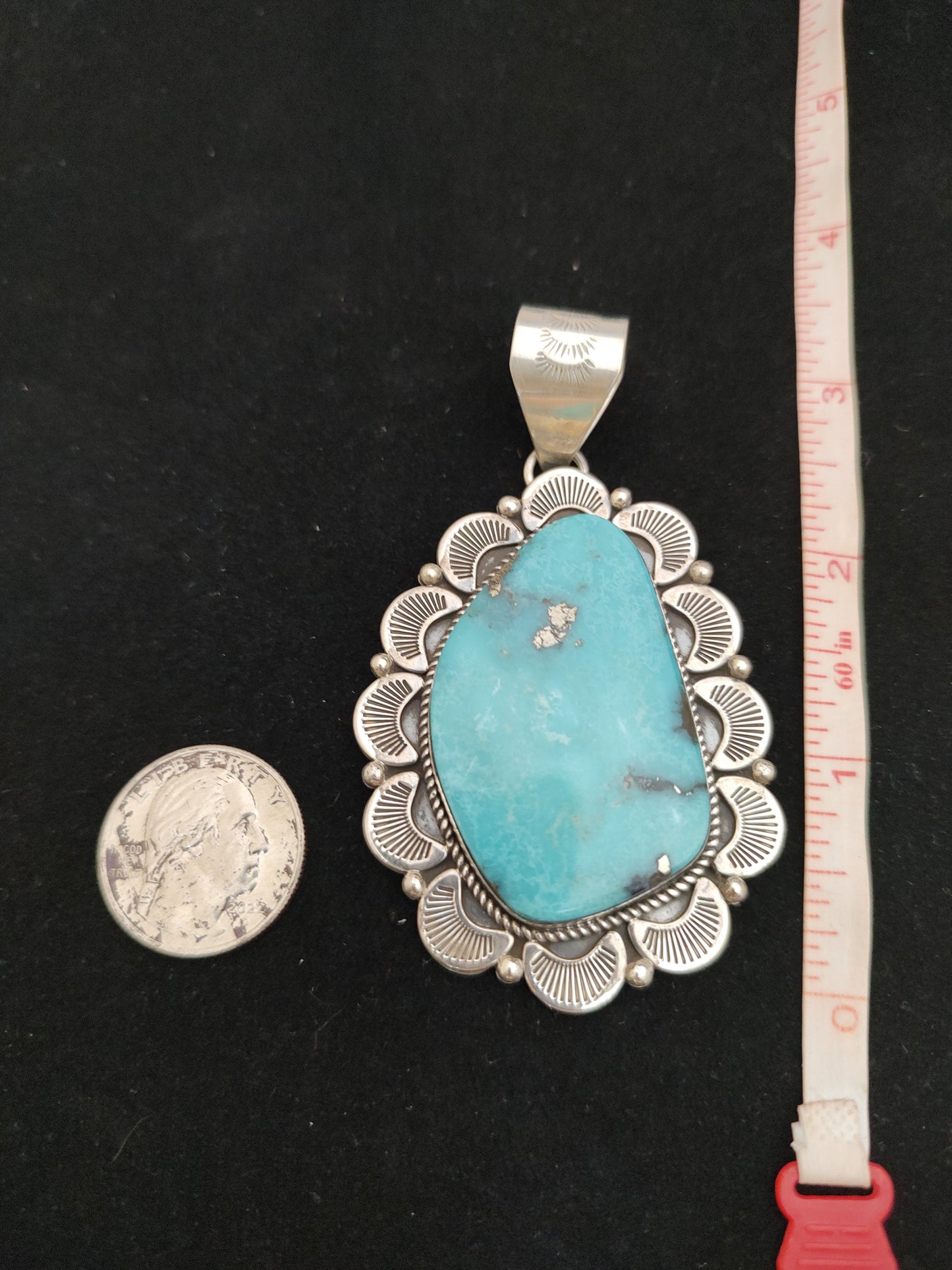 Large Kingman Turquoise Pendant