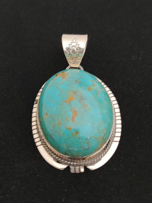 Oval Kingman Turquoise Pendant
