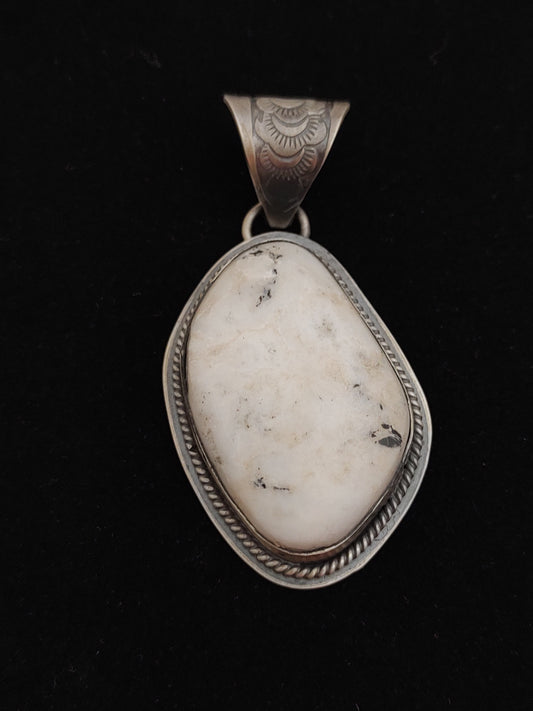 White Buffalo Pendant by Gilbert Platero, Navajo