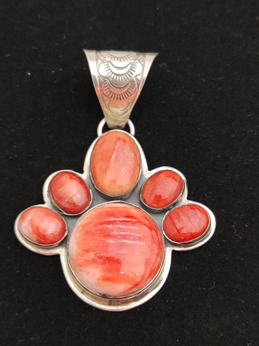 Orange Spiny Oyster Pendant
