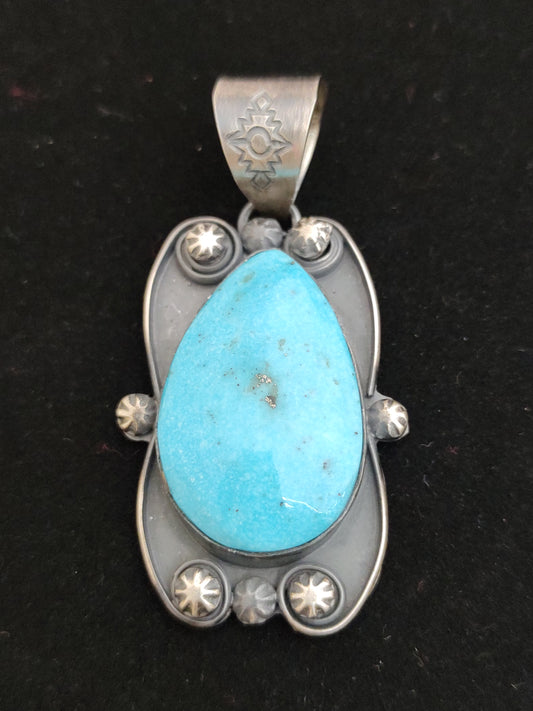 Teardrop Kingman Turquoise Pendant