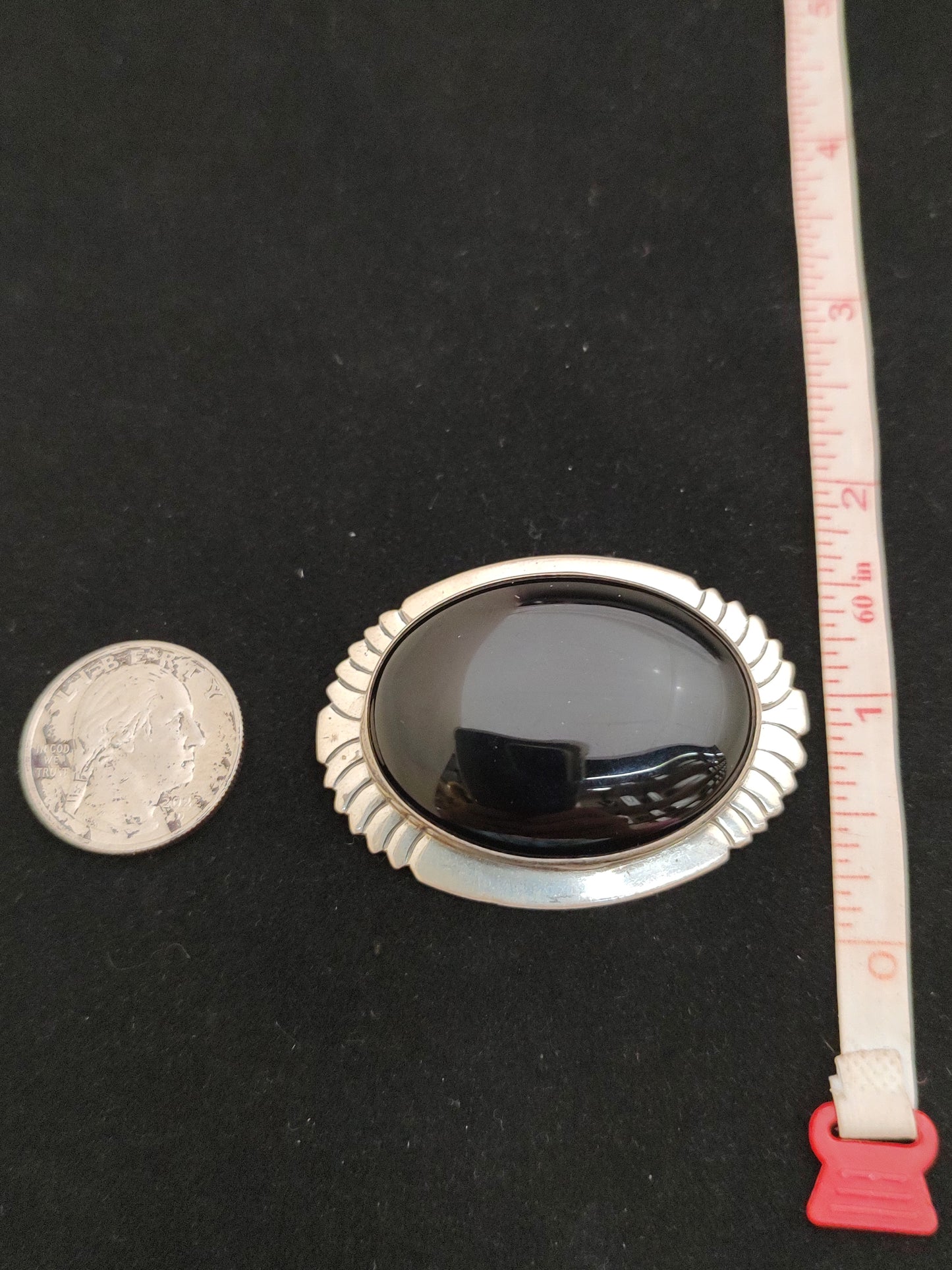 Vintage Black Onyx Pin/Pendant
