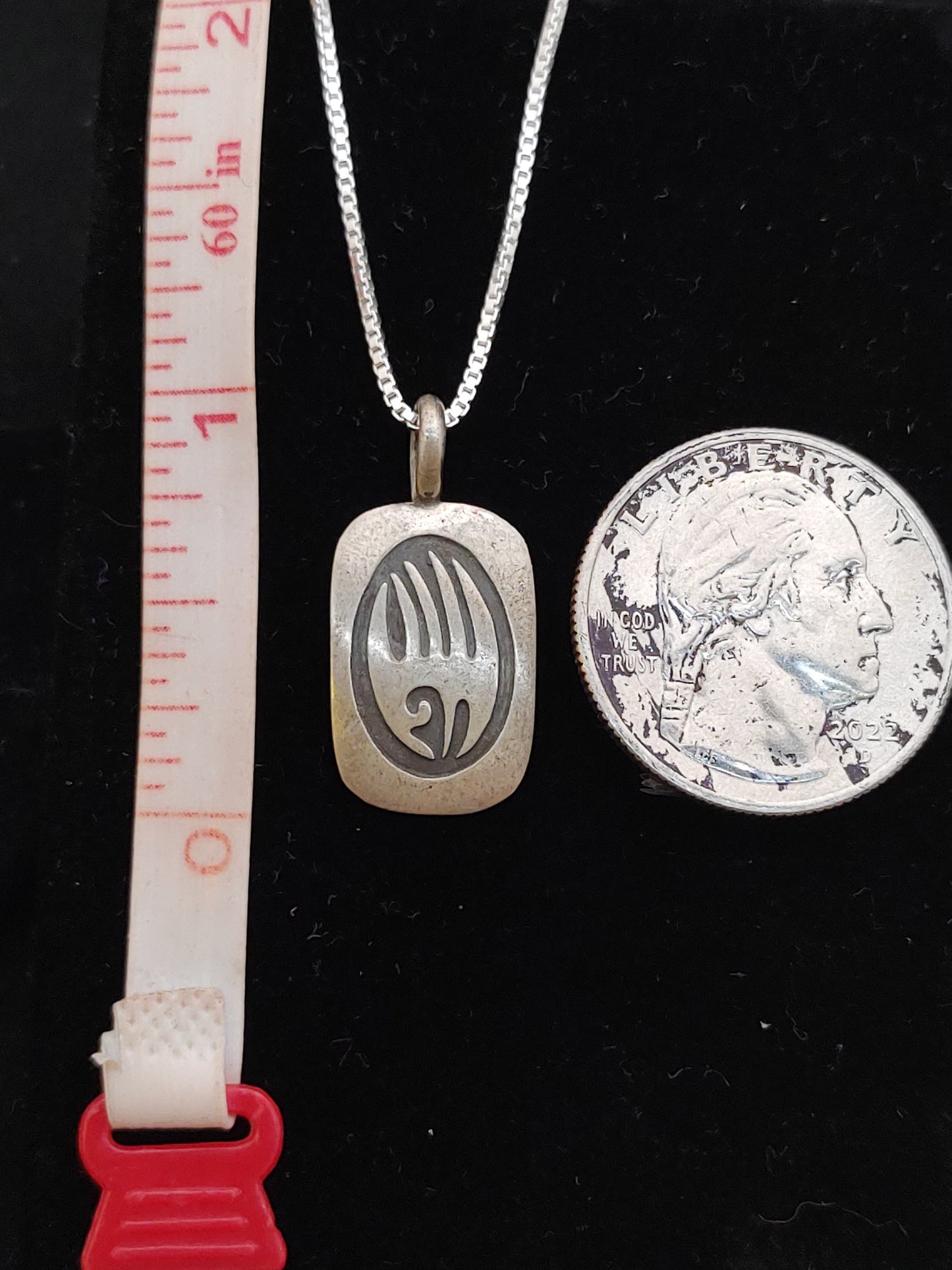 Silver Hopi Pendant with 16 inch Necklace