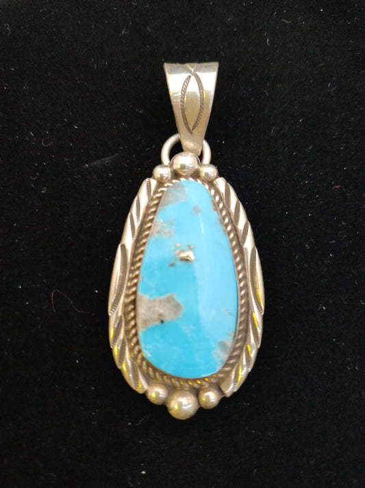 Kingman Teardrop Turquoise Pendant