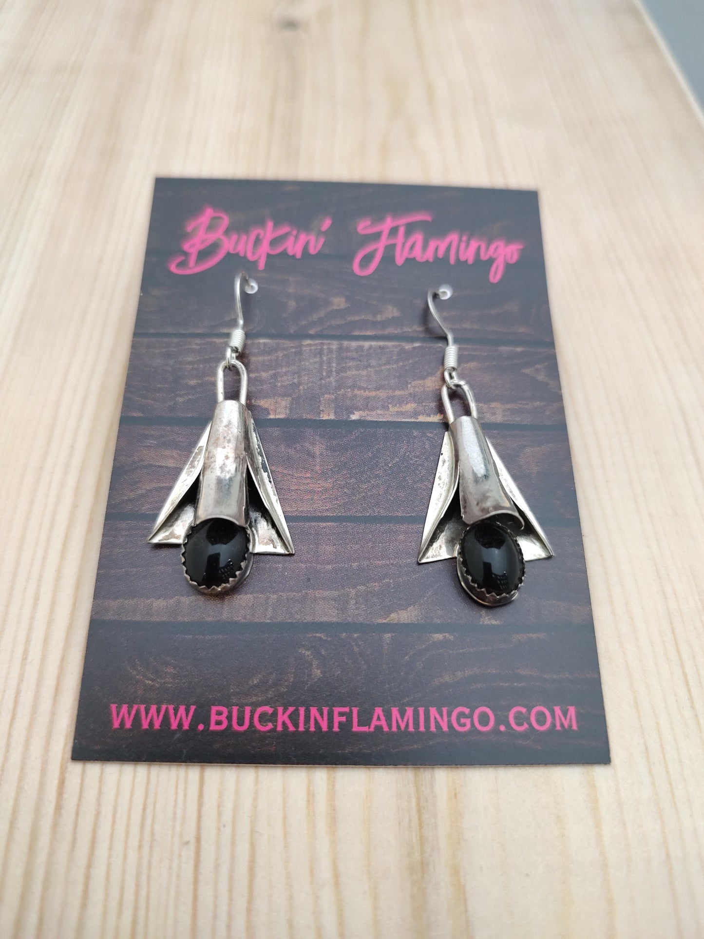 Black Onyx in a Blossom with Hooks