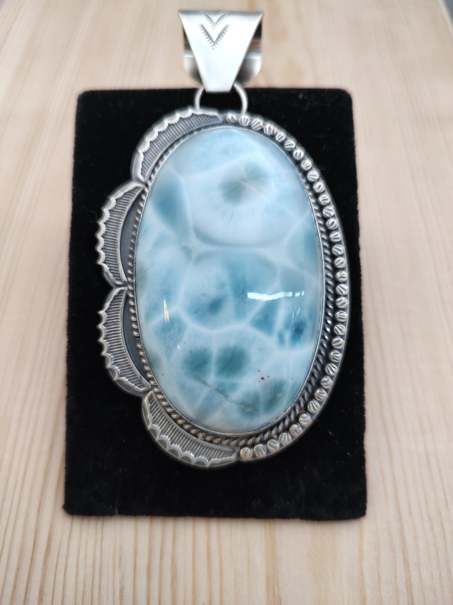 Larimar Oval Large Pendant