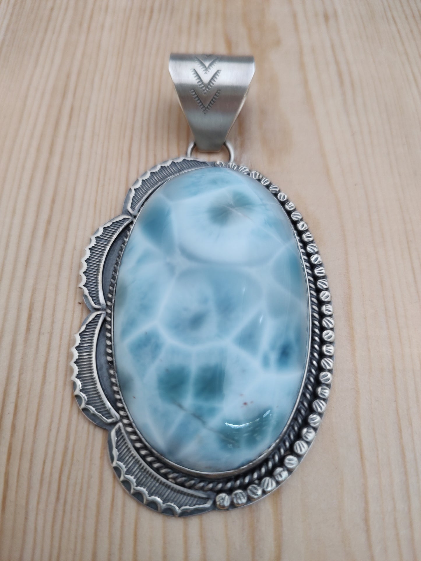 Larimar Oval Large Pendant