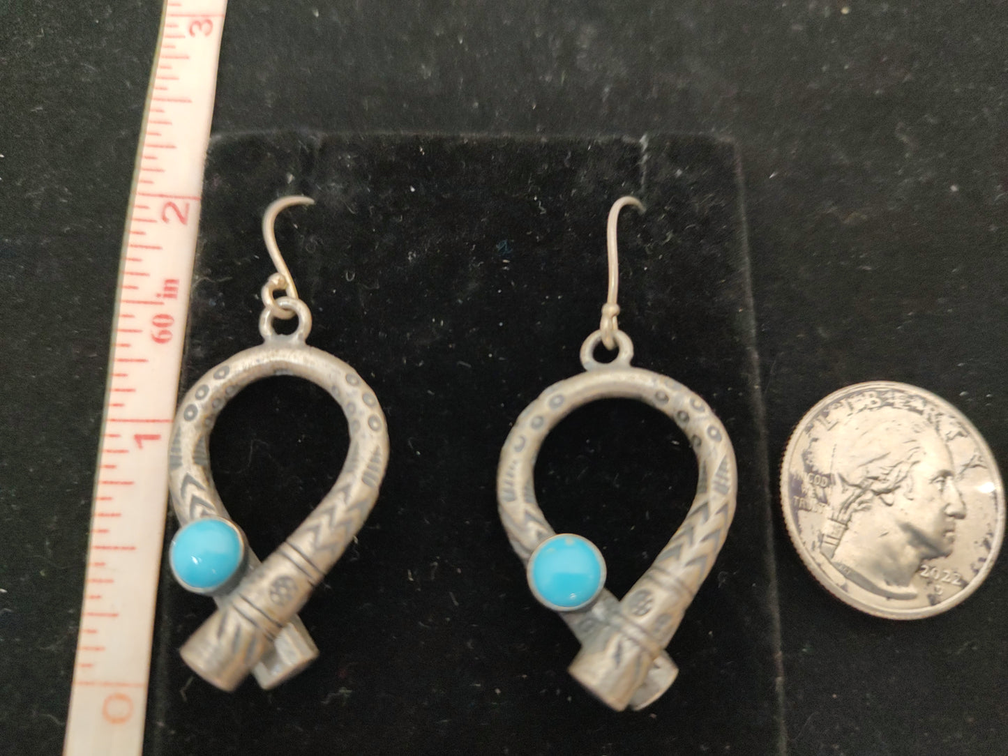 Sleeping Beauty Turquoise Dangle Hook Earrings