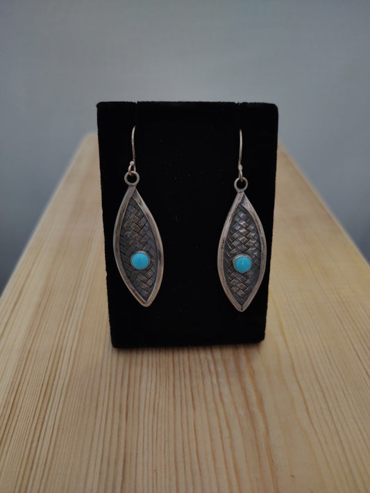 Sleeping Beauty Turquoise Dangle Hook Earrings