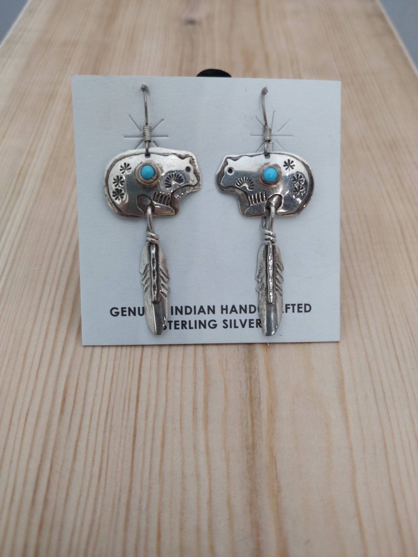 Sleeping Beauty Turquoise Dangle Hook Earrings