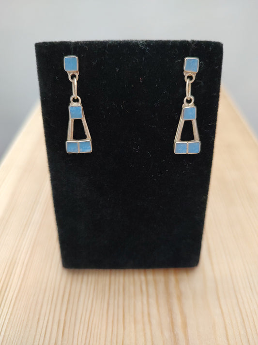 Denim Lapis Post Earrings