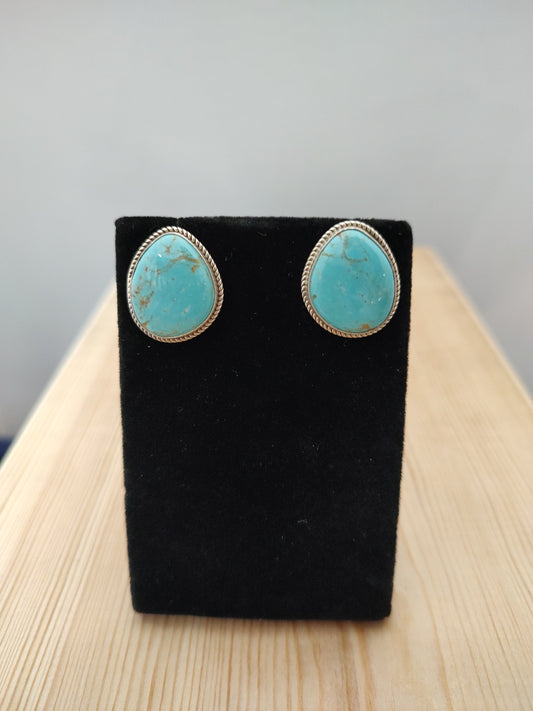 Natural Kingman Post Earrings