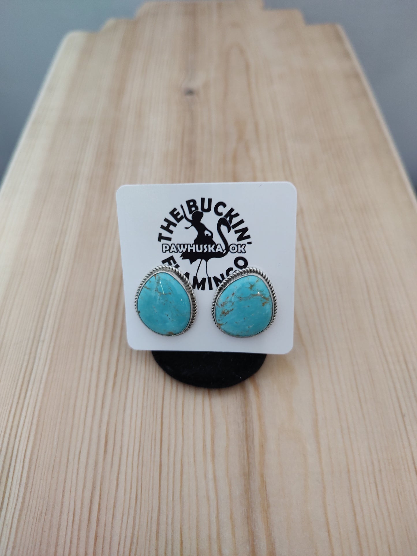Natural Kingman Post Earrings