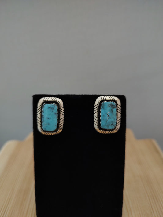 Natural Kingman Post Earrings