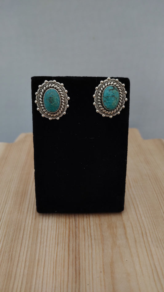 Emerald Valley Turquoise Post Earrings