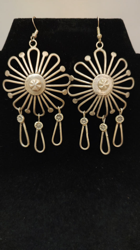 Sterling Silver Open Wire Hook Earrings