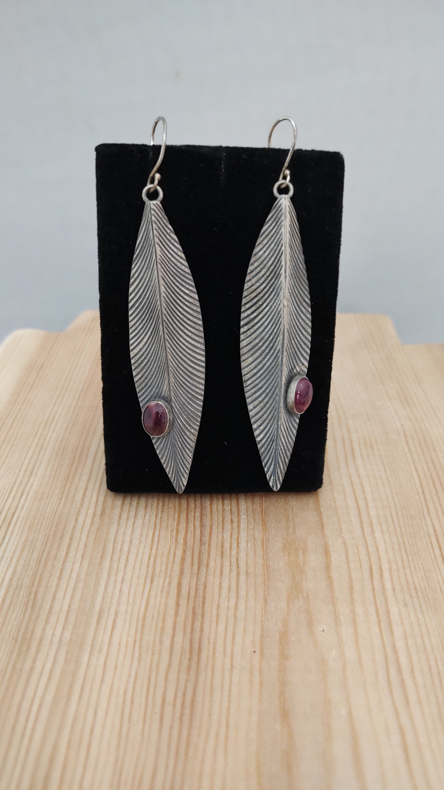 Purple Spiny Oyster on Hook Earrings