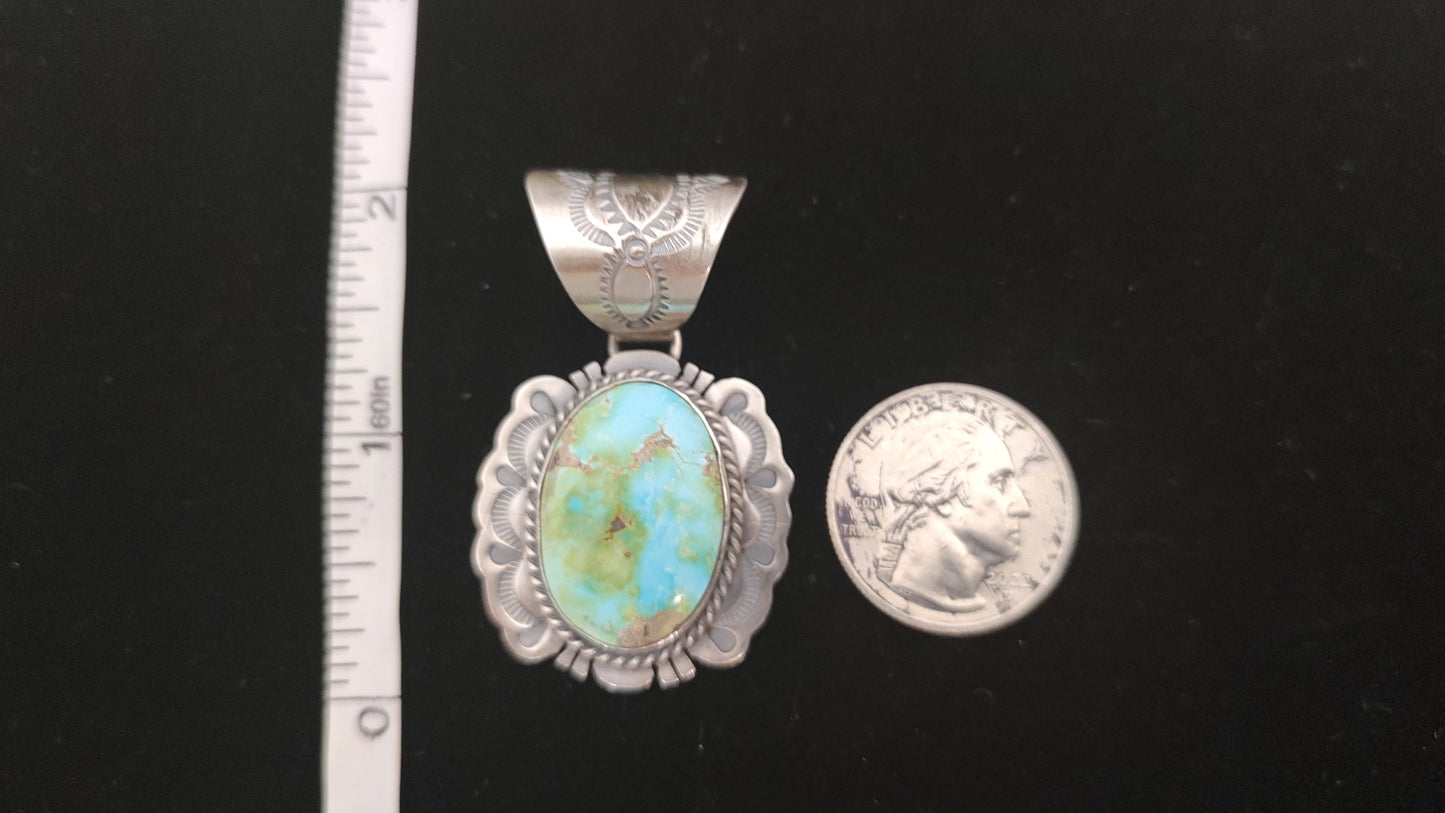 Sonoran Gold Turquoise Pendant with Large Bail