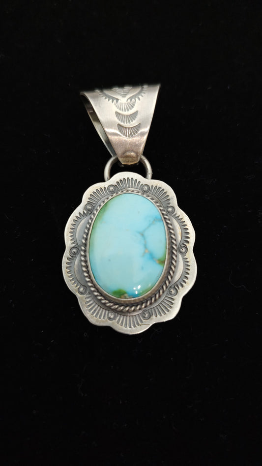 Sonoran Rose Turquoise Pendant