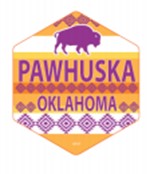 Pawhuska Aztec Yellow Buffalo Sticker