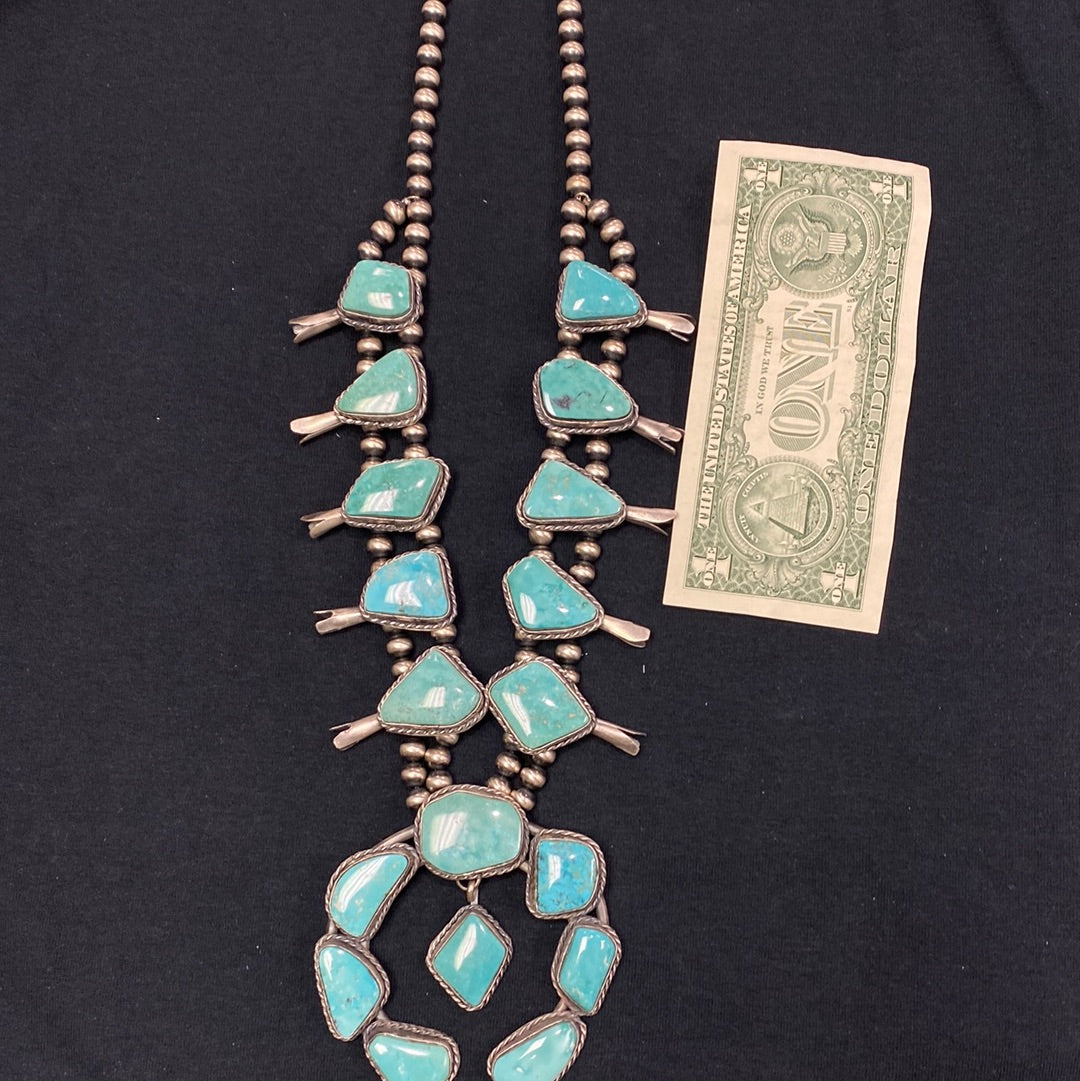 Native American Made Whitewater Turquoise by Gilbert Nez