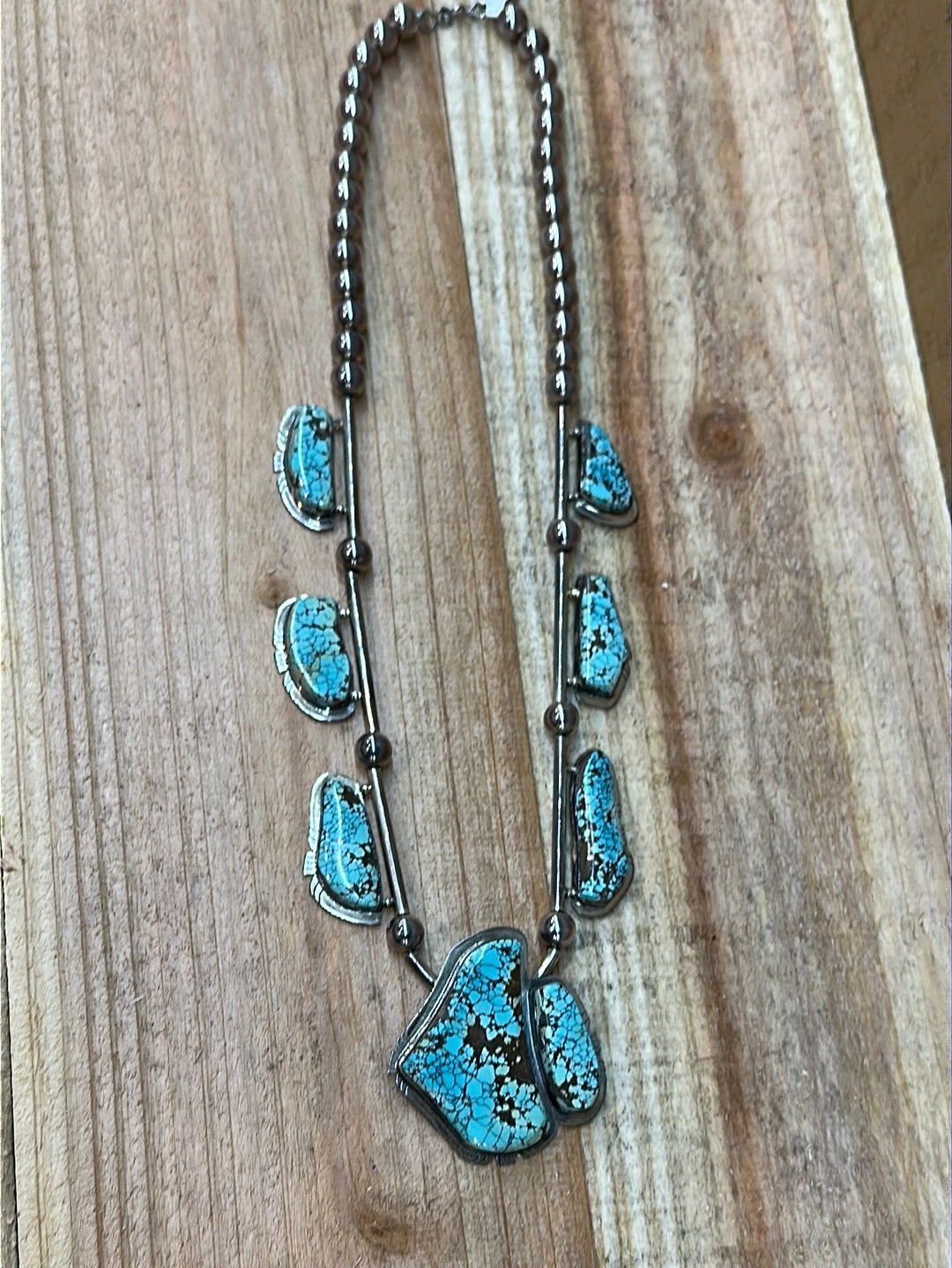 Vintage Number 8 Turquoise Necklace