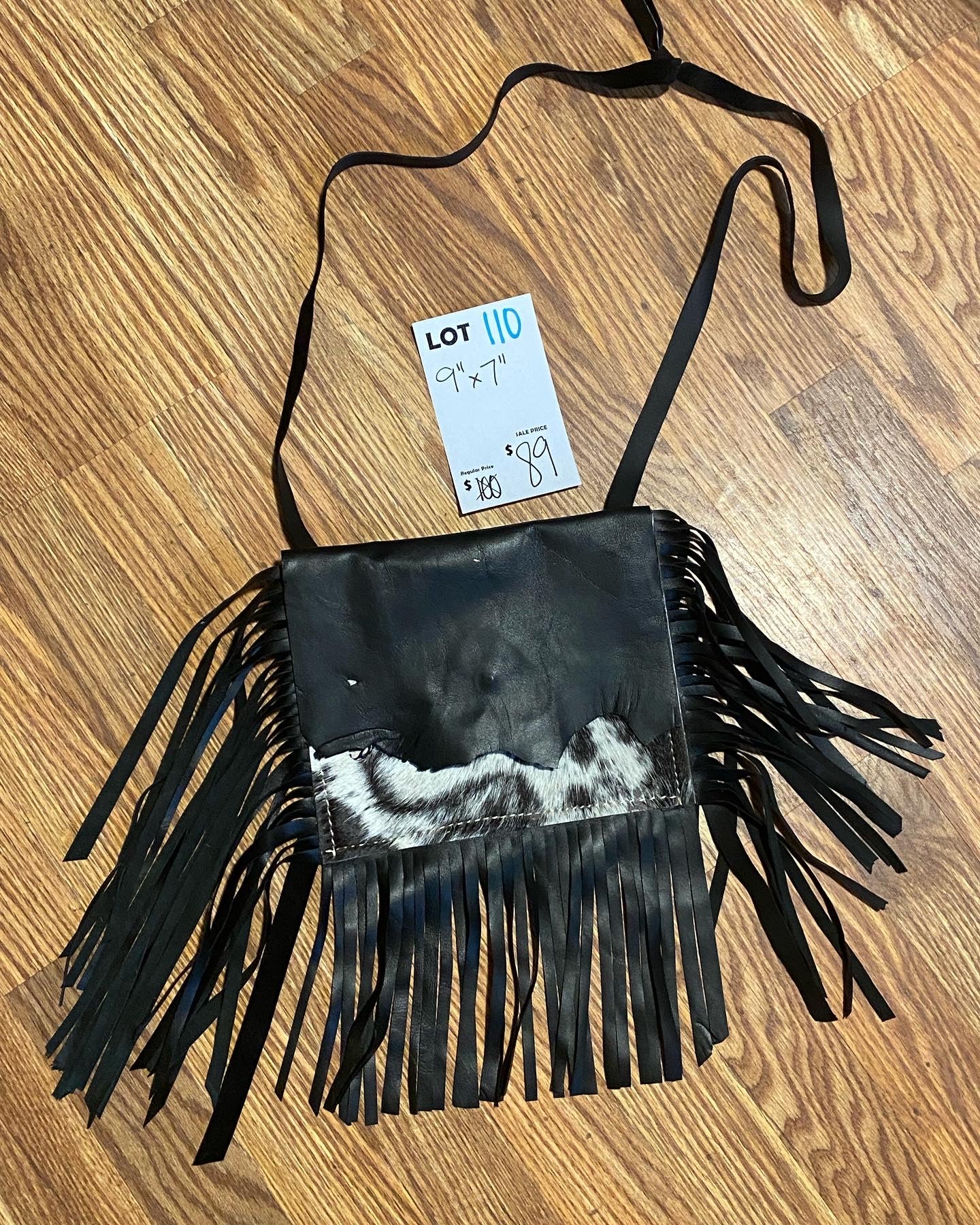 Leather and Hair-On Hide Mini Purse