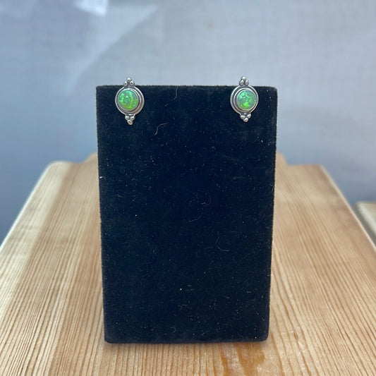 Green Opal Earrings