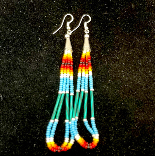 Seed and Bar Beads on Hook Earrings