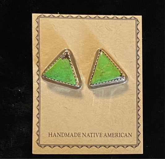 Lime Turquoise Post Earrings