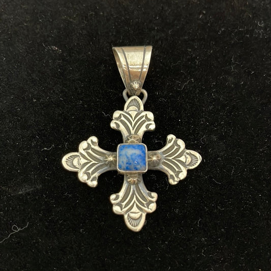 Lapis Cross Pendant