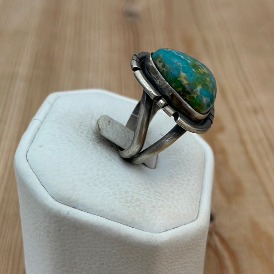 6.5 - Sonoran Rose Turquoise Triangle Ring